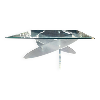 Roche Bobois "Mikado" square coffee table, 1970s-1980s