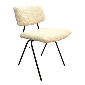 Set of 4 reupholstered Pierre Guariche chairs