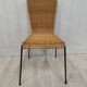 Lot de 10 chaises vintage osier et métal