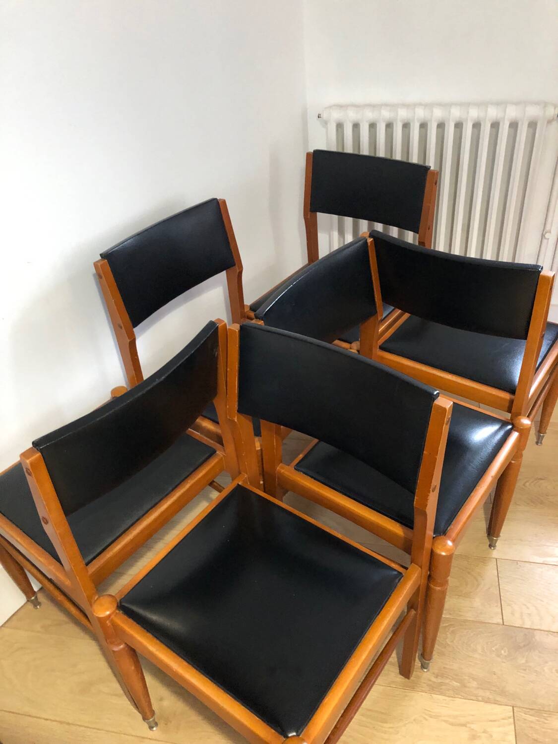 Series of 6 vintage Scandinavian style chairs