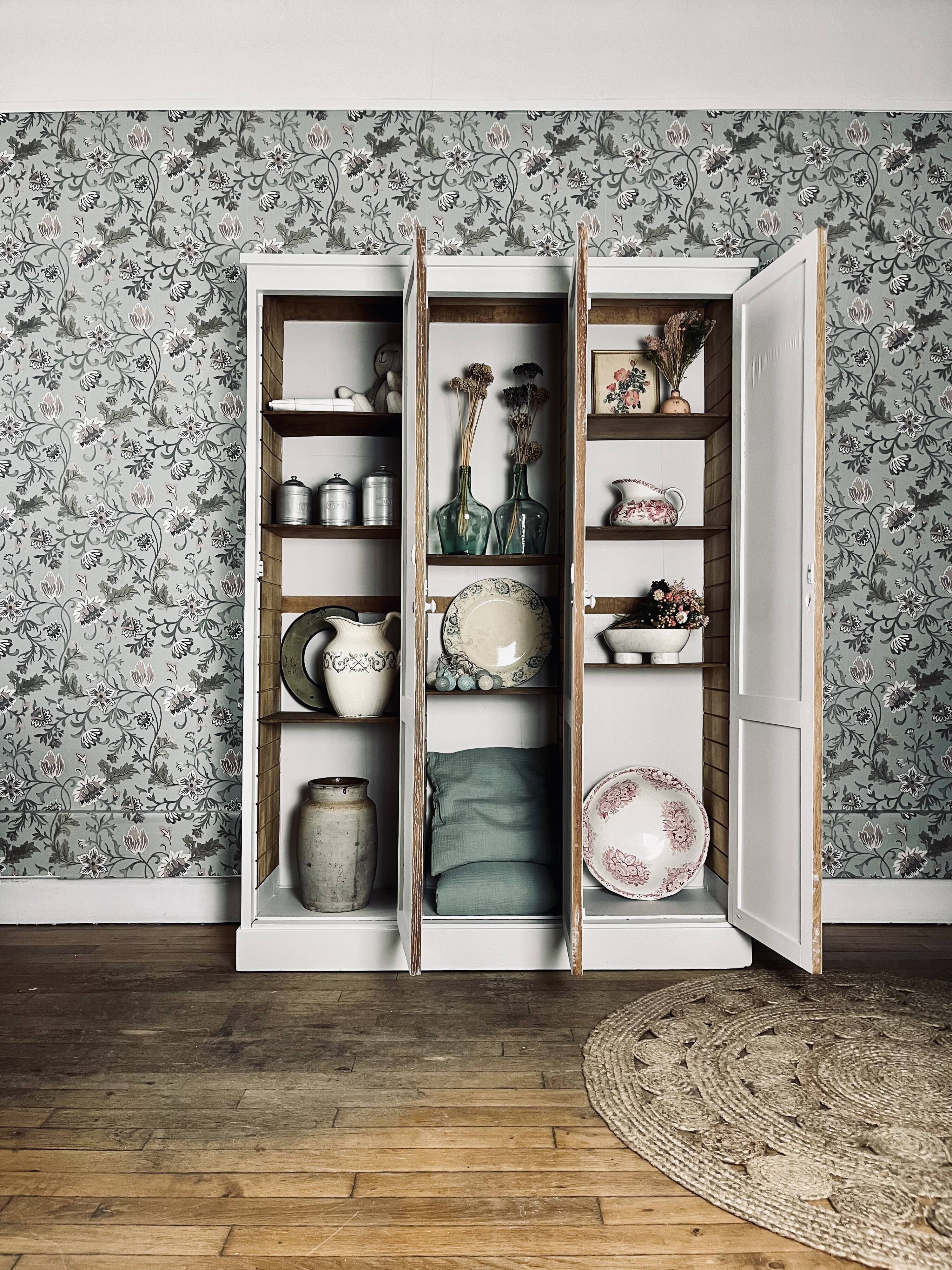 Parisian wardrobe 3 doors upcycled