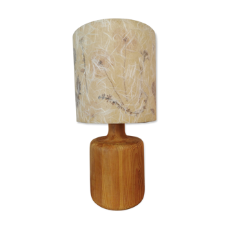 Lampe vintage en bois années 70