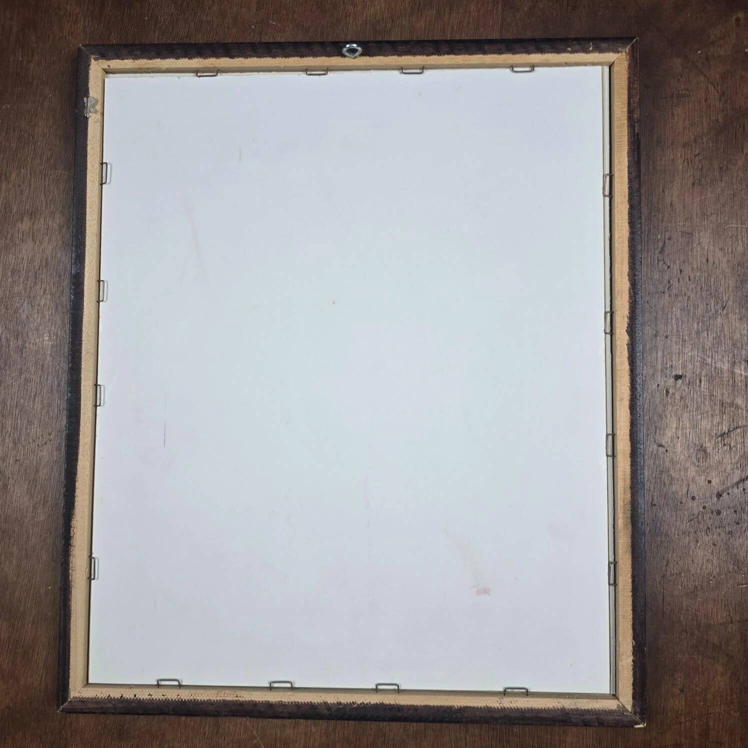 Vintage frame bouquet of flowers signed Roca – Decorative print under glass