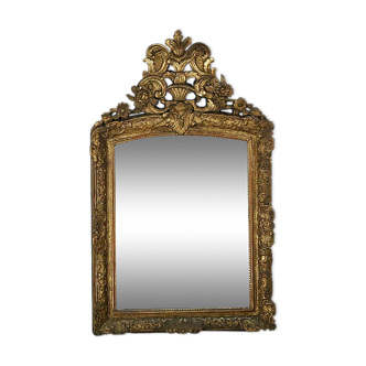 Miroir en bois doré régence, XVlllème siècle