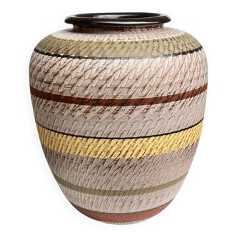 Vase de sol Dümler & Breiden « Faux Klinker », Allemagne années 1970