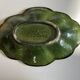 Ribbed dish in green glazed stoneware Dieulefit Poet Laval 1950