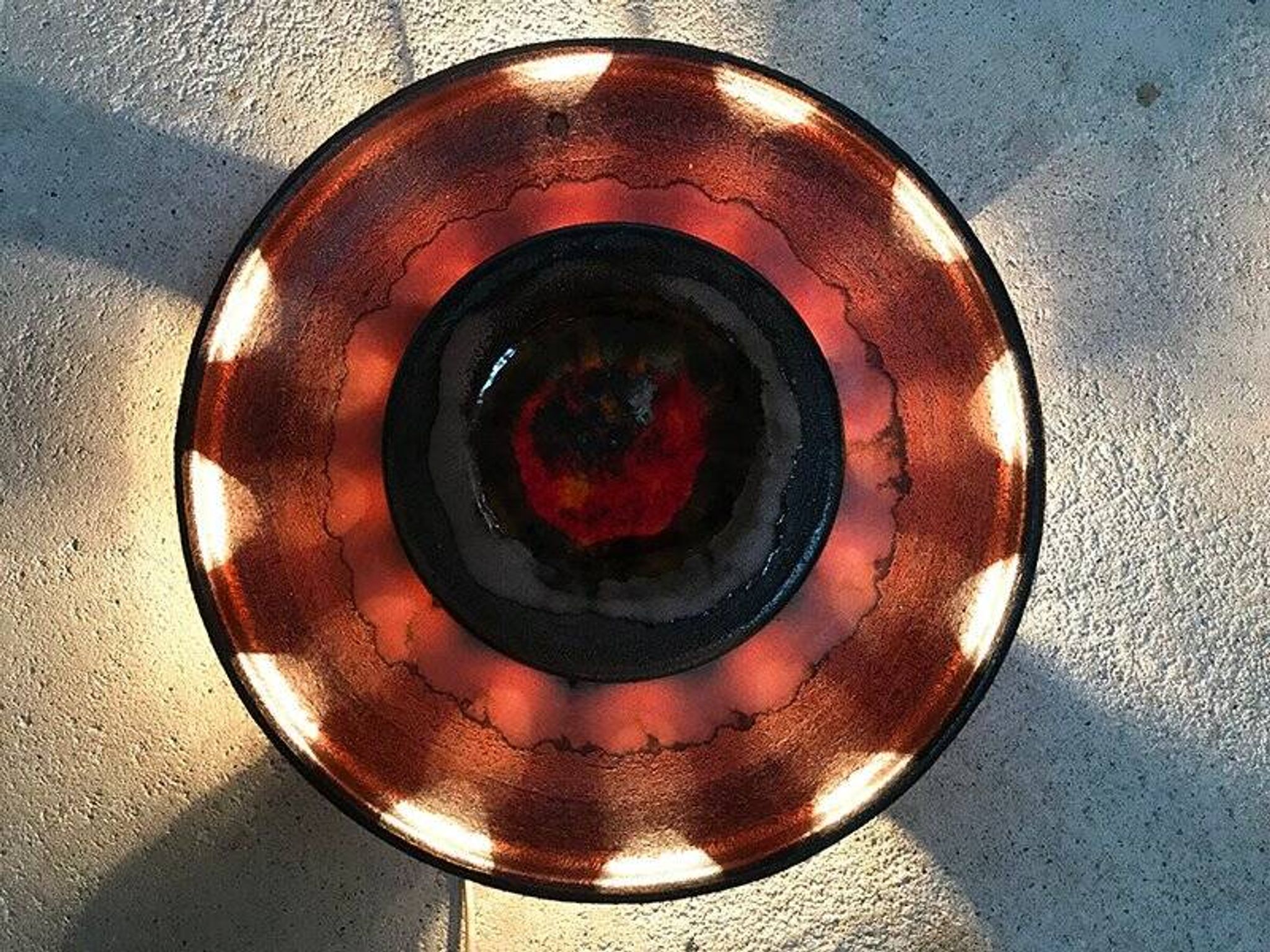 Modernist Scandinavian ceramic art wall lights or sconces, 1960s, set of 2