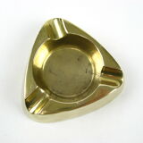 Triangular brass ashtray