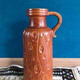 Vintage XL Scheurich ceramic floor vase 488-45, West German pottery