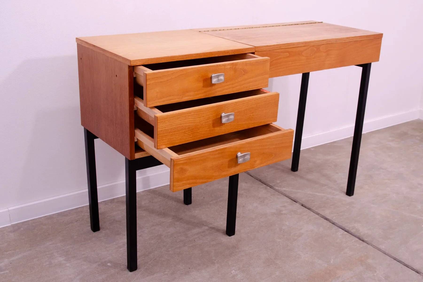 Ladies' dressing table by UP Závody, mid-century vanity table with storage