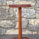 Art Deco wood pedestal table, art deco smoking table, end of sofa, art deco, 30's