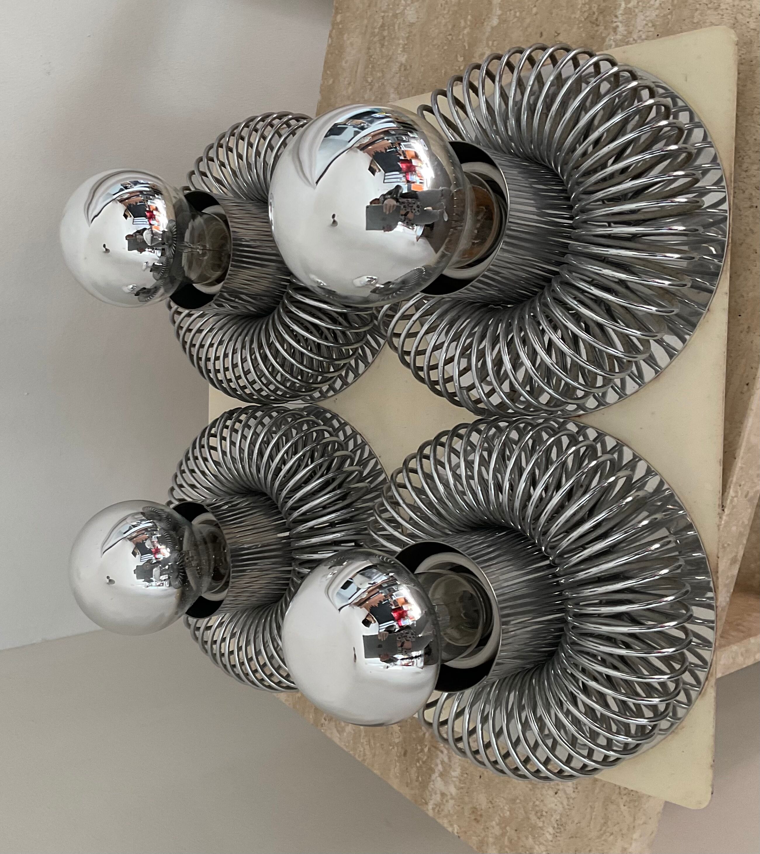 Wall lamp Spring Andréa Lazzari 60s