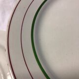 Ensemble de 7 assiettes plates Luneville Yolande