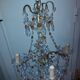 Chandelier to, colored crystal tassels