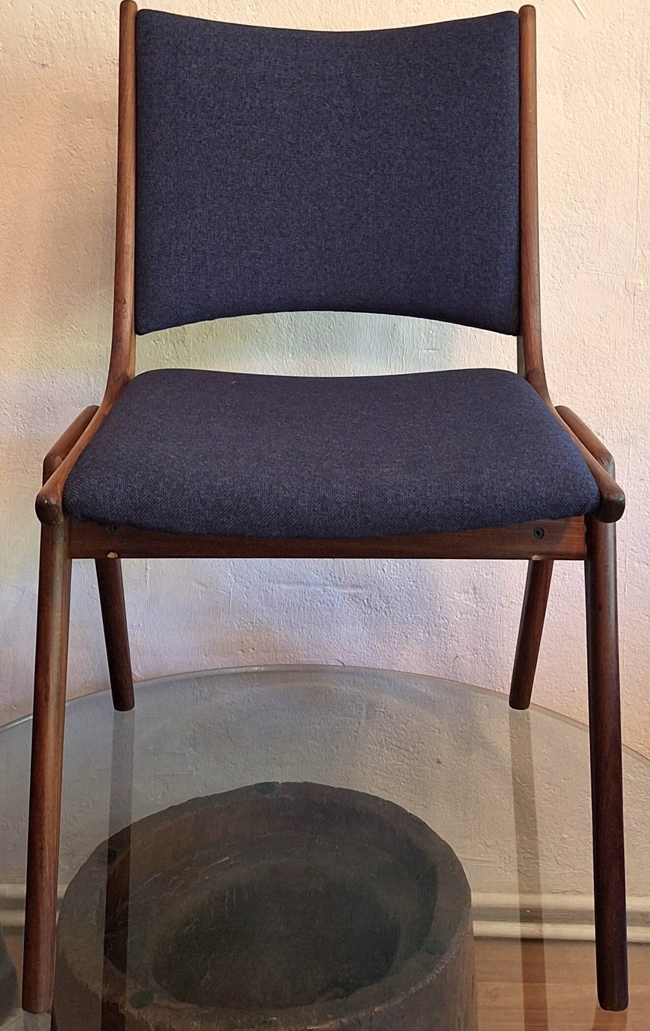 Set of 4 solid teak dining chairs, Denmark 1960s