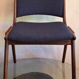 Set of 4 solid teak dining chairs, Denmark 1960s