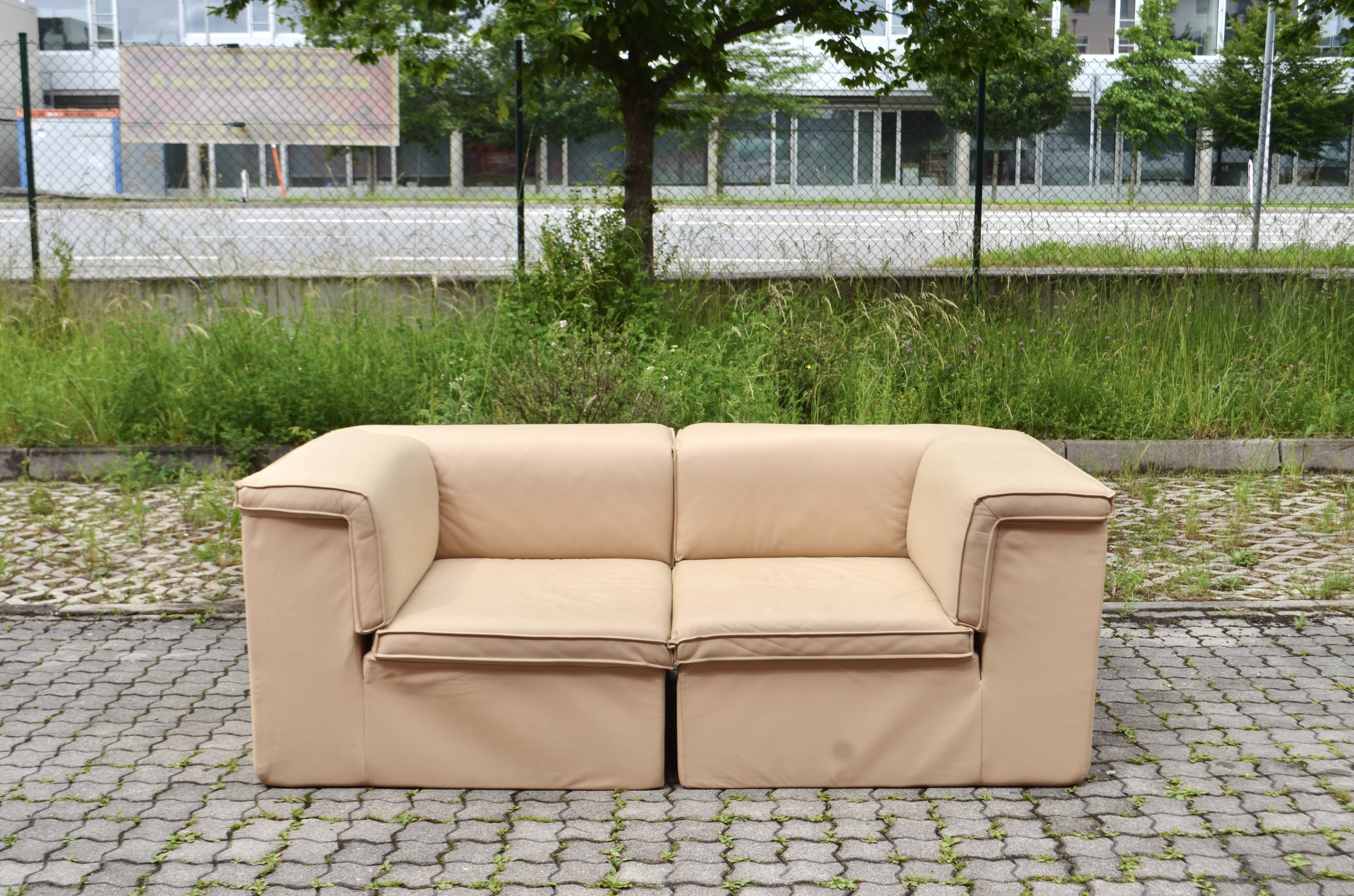 Modular Lübke Quattro Q System Leather Sofa