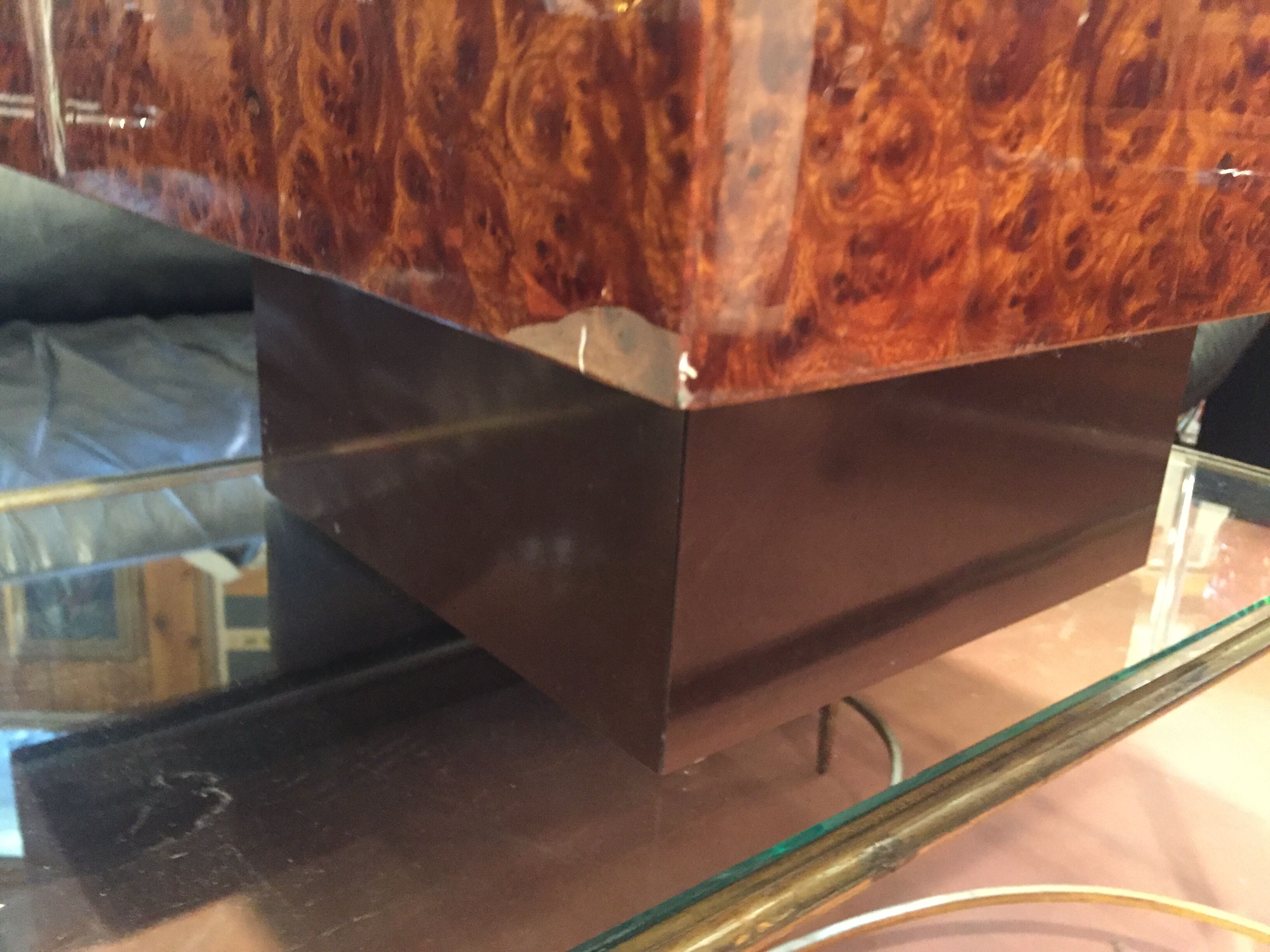 Elm magnifying glass coffee table