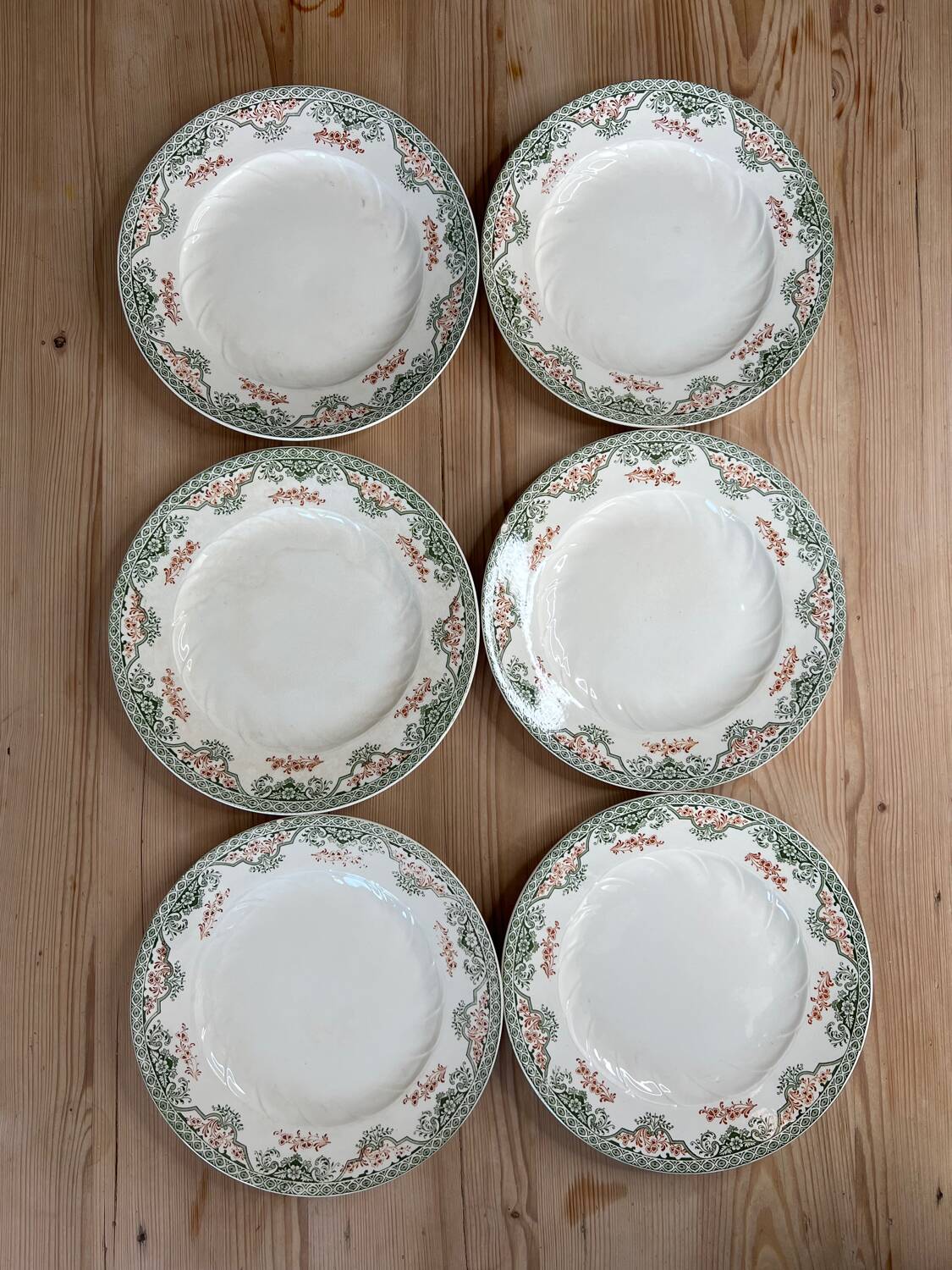 6 flat plates Longwy Bruges