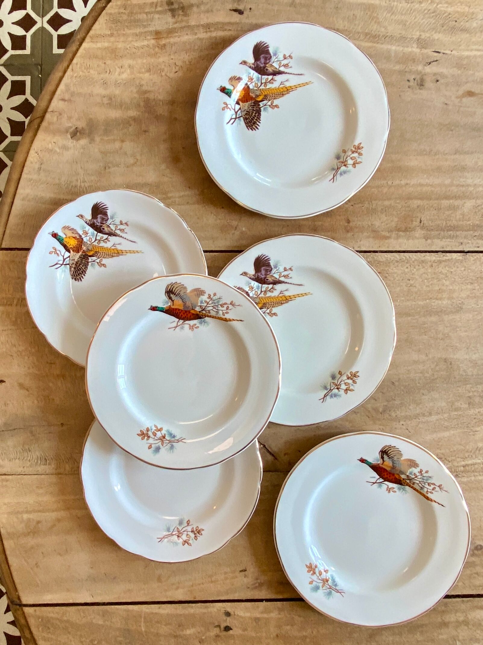 Set of 6 vintage dessert plates