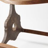 Indochinese wooden and marble sellette