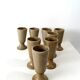 Set of eight mazagrans, stoneware, 1970s