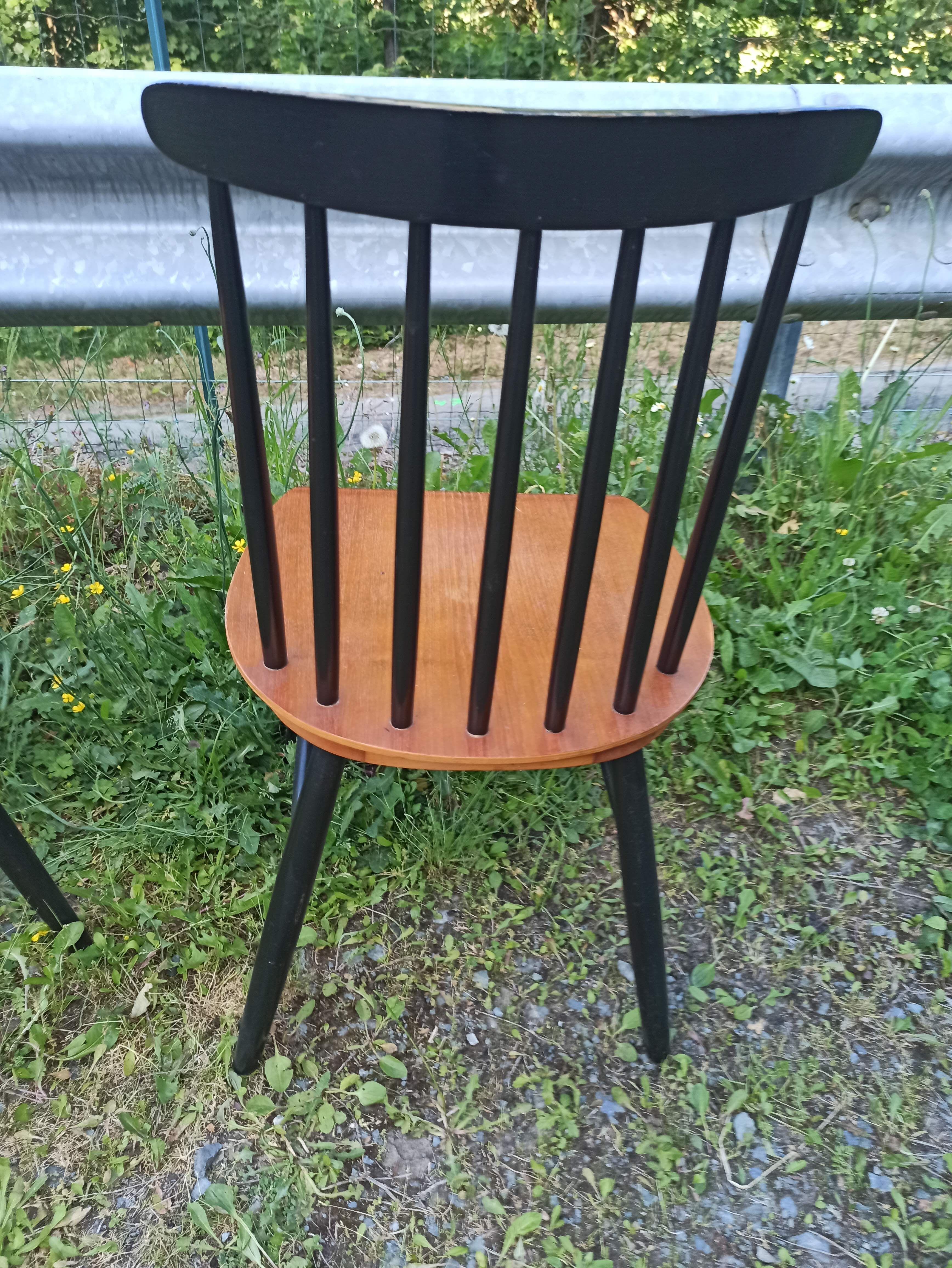 Paire chaises fanett par Ilmari Tapiovaara années 60