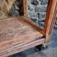 French antique work table in pitch pine – large workshop / draper's table, early 20th century