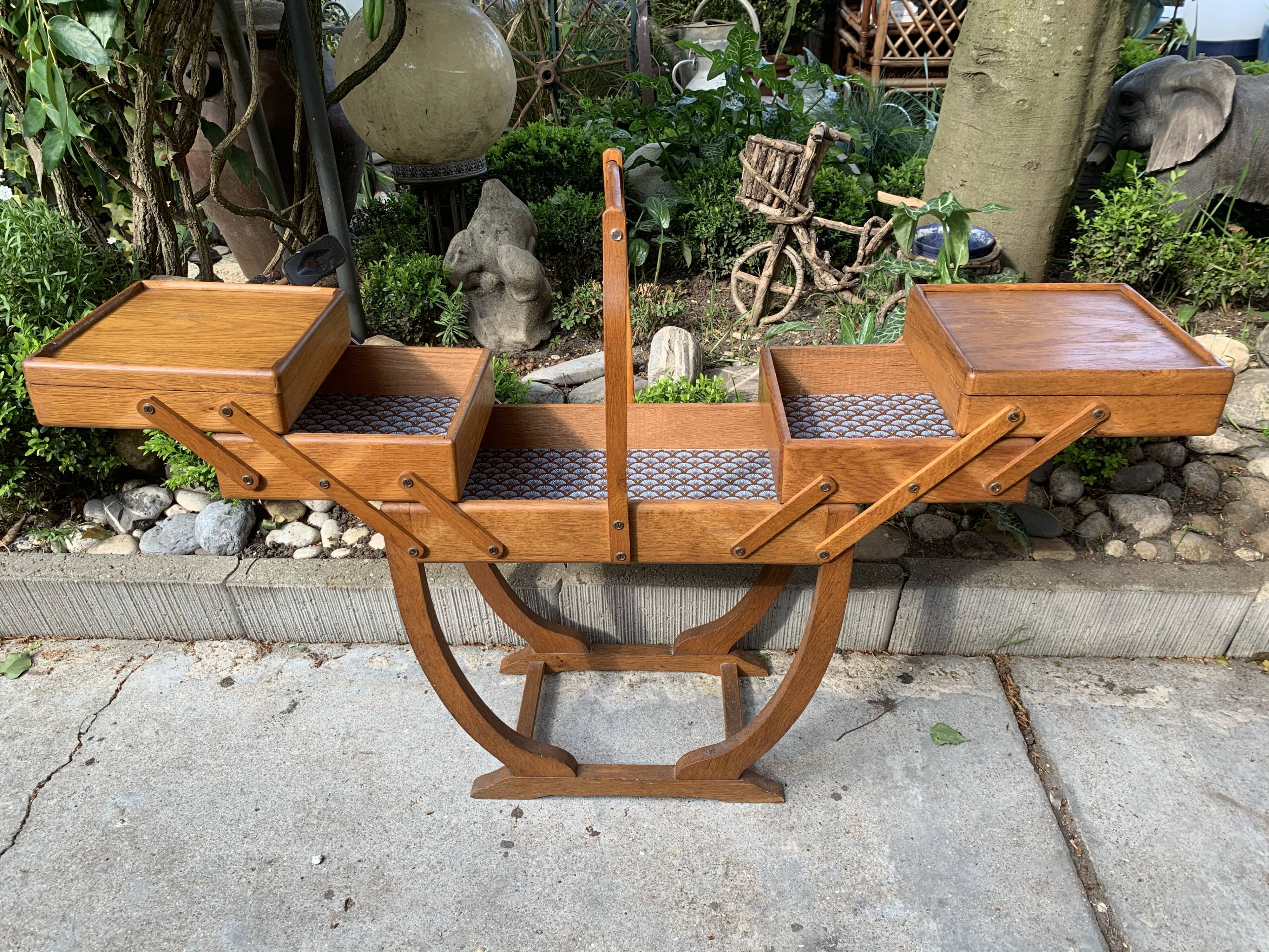 Art Deco sewing basket