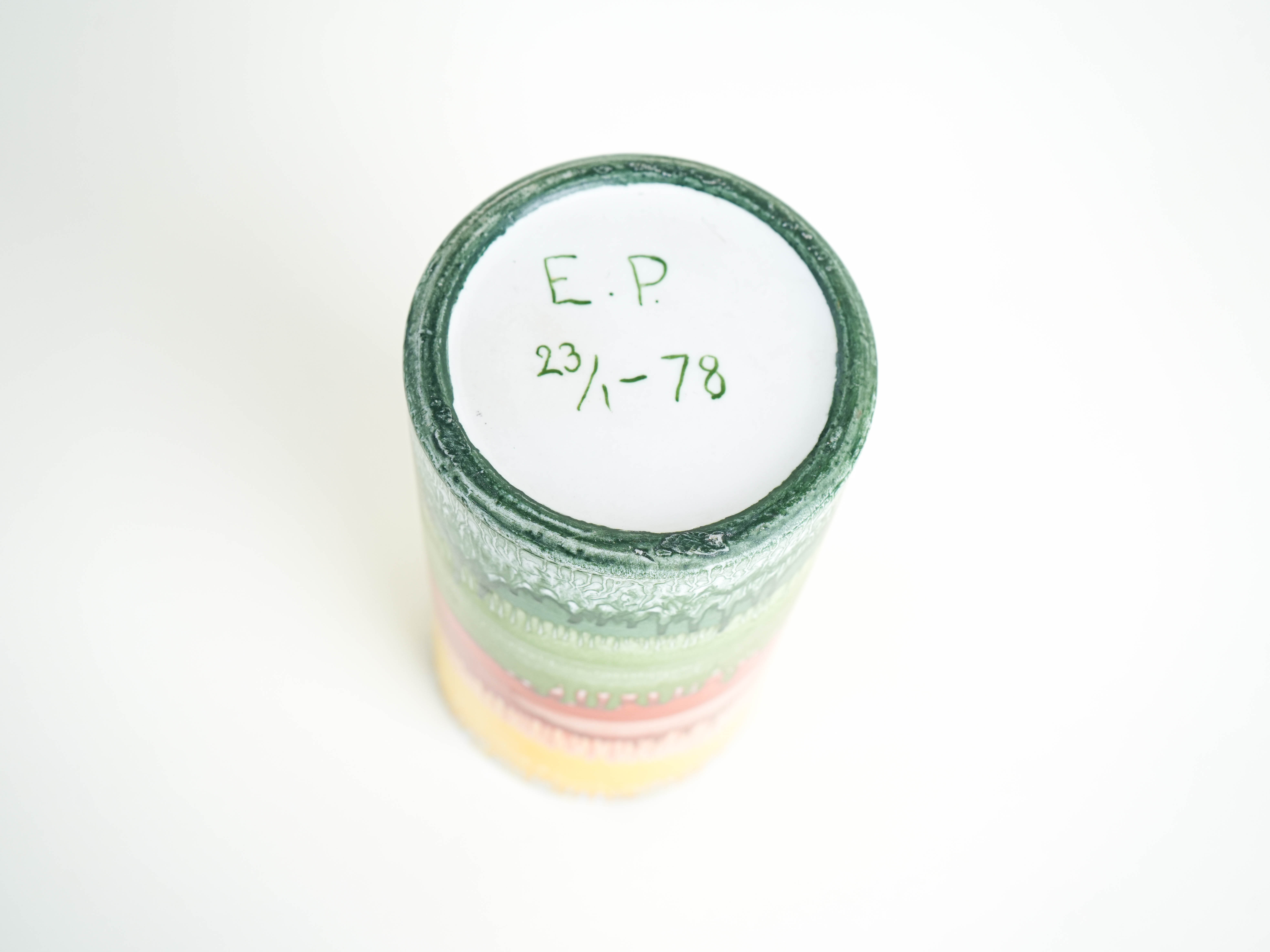 Cylindrical vase, Danish design, 1970s, made in Denmark