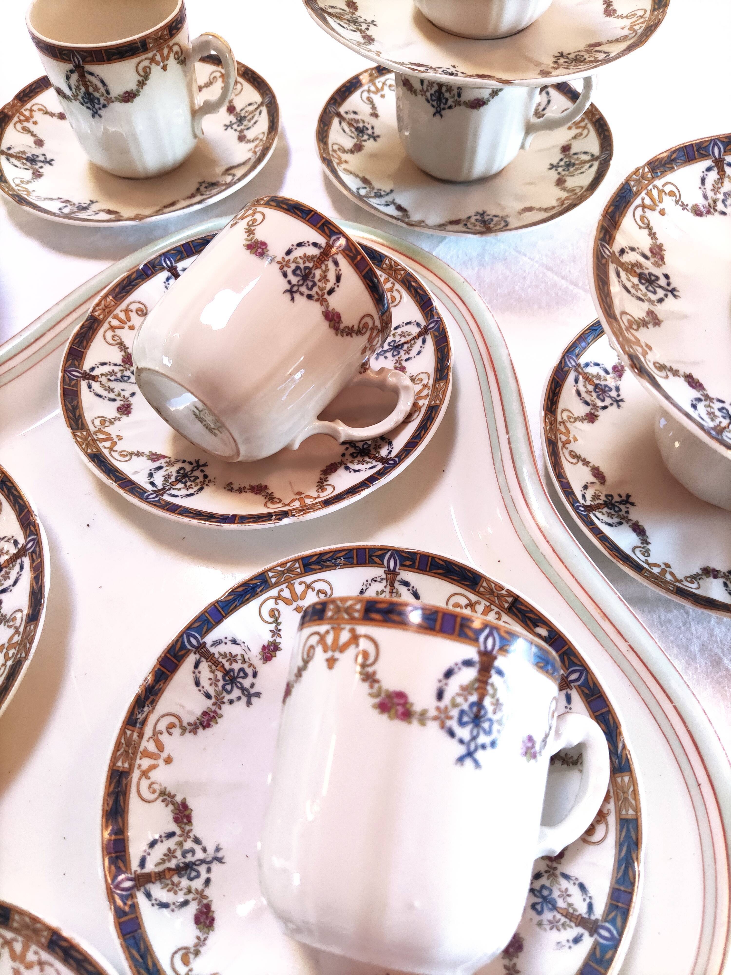 Art Deco porcelain coffee service