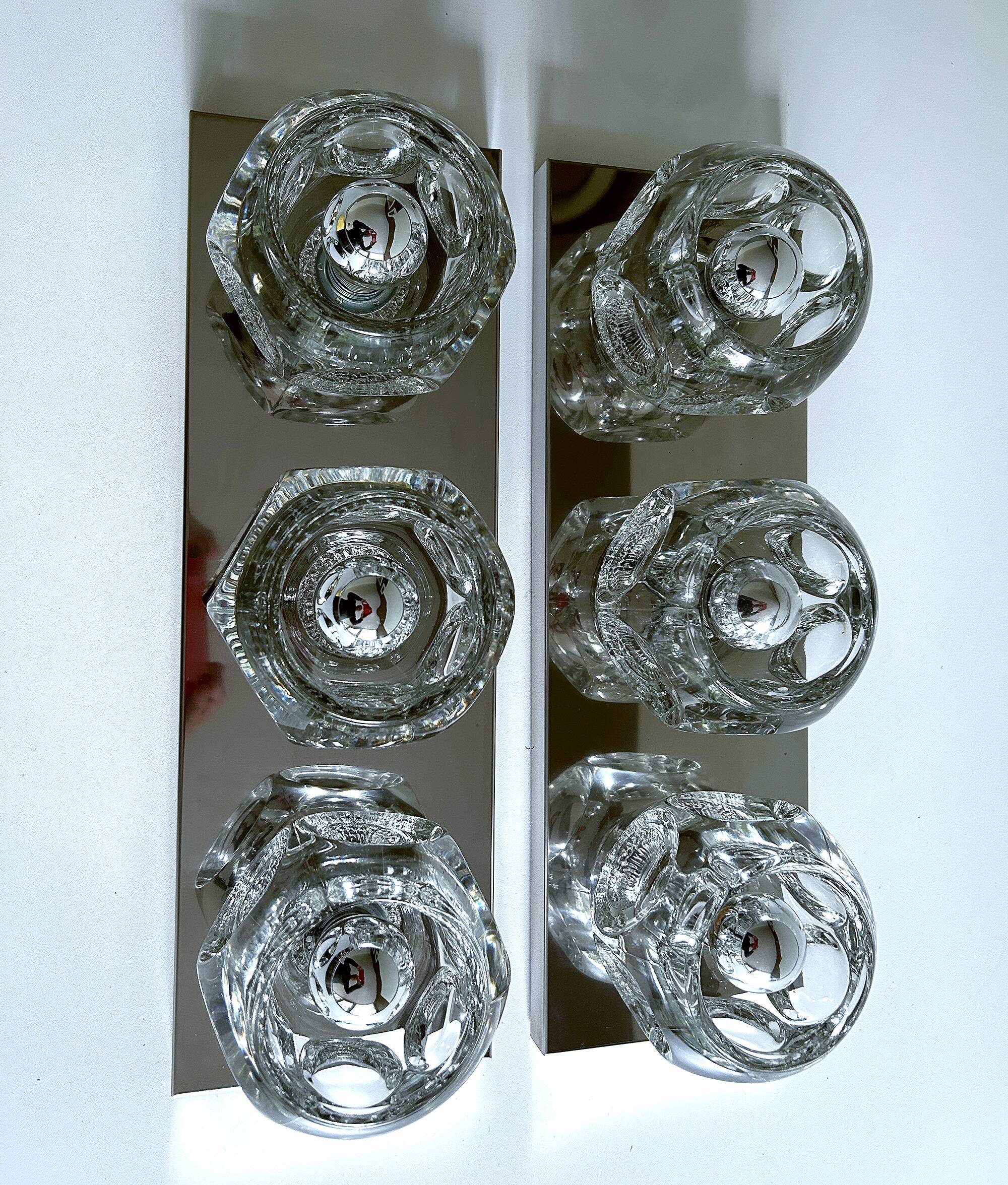 Pair of XXL Vintage Space Age Wall Lights