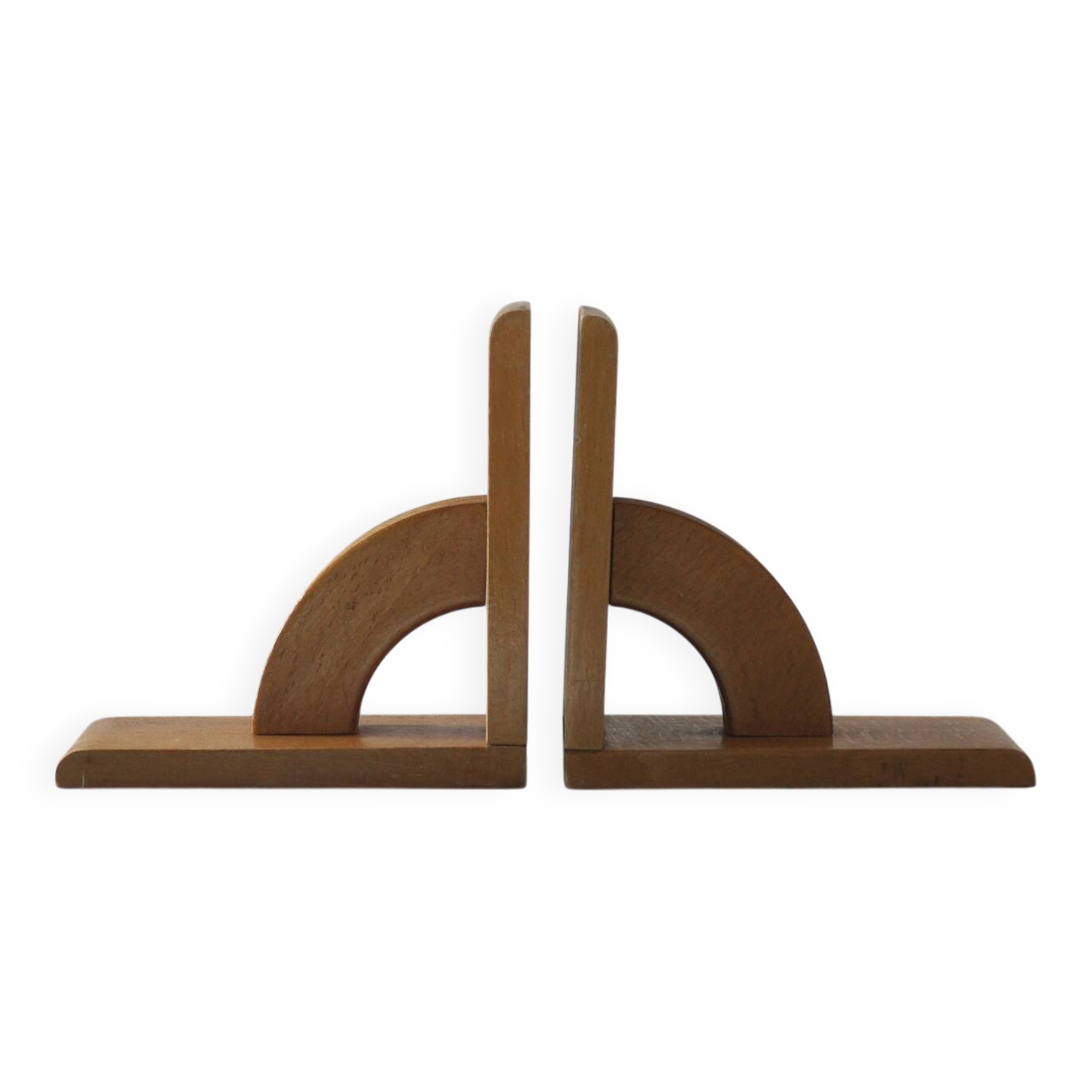 Mid-Century Wooden Bookends, 1950s, Set of 2
