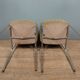 Pair of vintage chairs in fabrics and metal