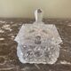 Chiseled glass sugar bowl
