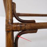 Mid-century colonial style bamboo folding table