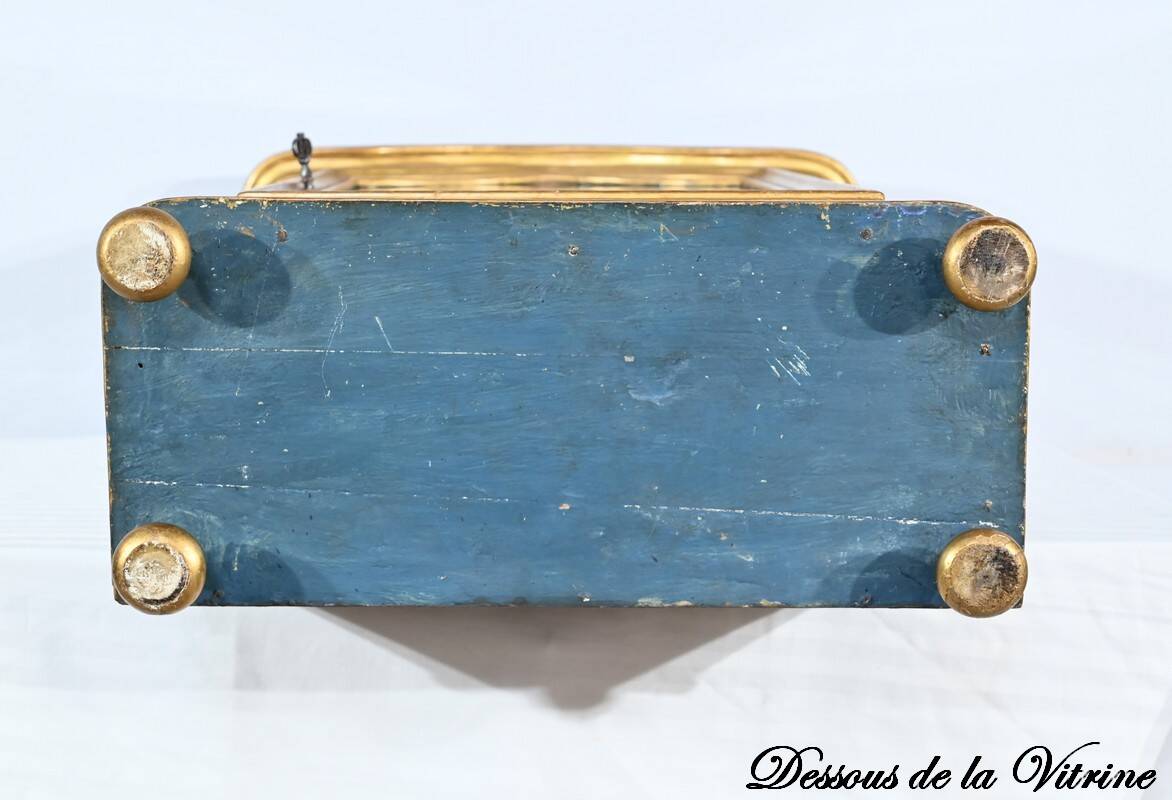 Small Showcase in Painted and Gilded Wood, Louis XV Style – Early 19th Century