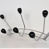 Chrome wall-mounted coat rack