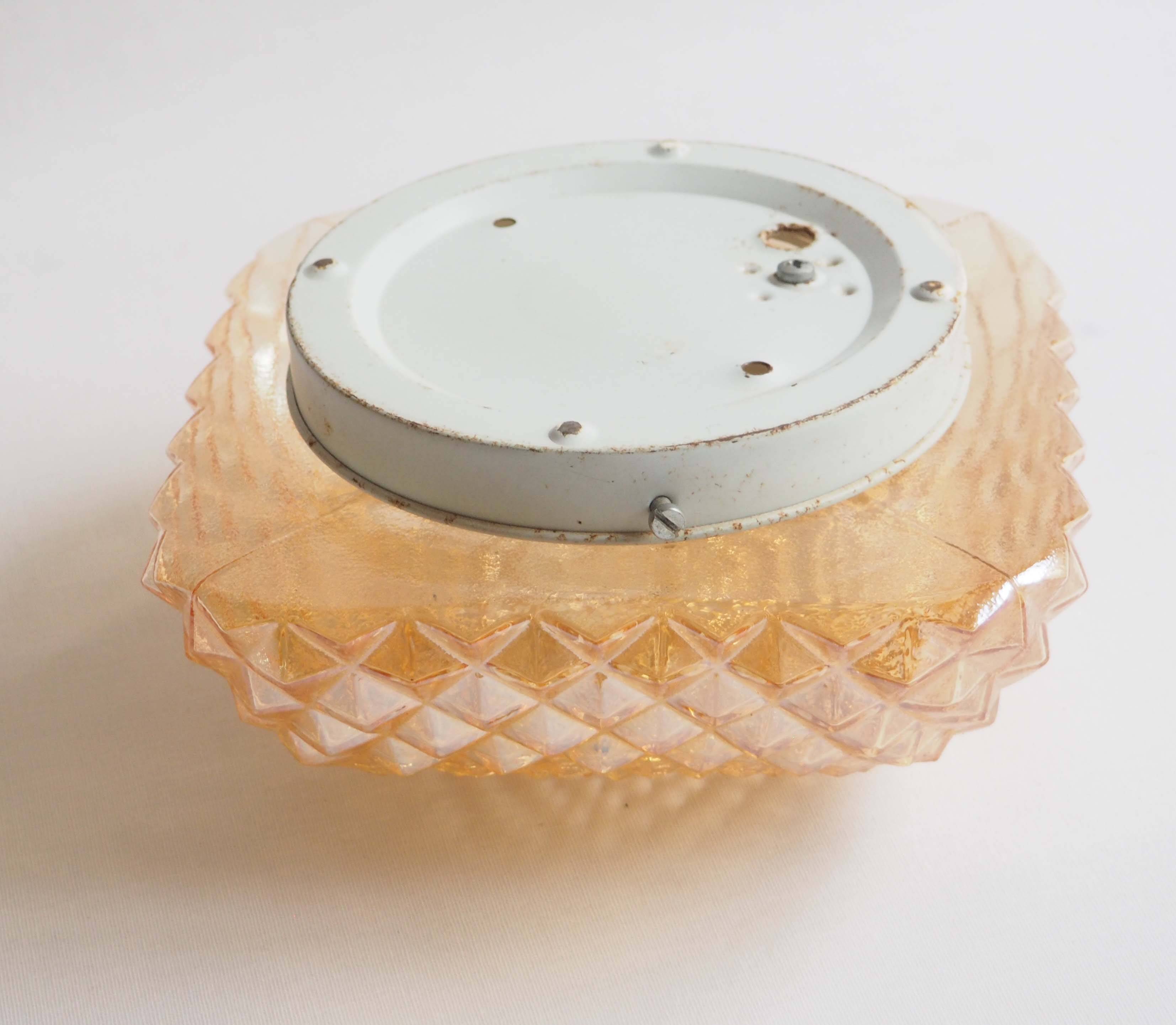 Golden glass ceiling light