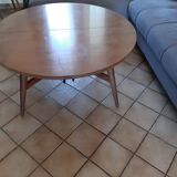 Vintage Scandinavian smorrebrod flip-up coffee table with system