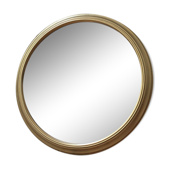 Miroir rond laitonné 31cm