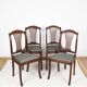 Ensemble de 4 chaises tapissées de style Art Déco pour salle à manger.