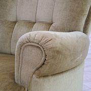 Danish velour armchair, original condition, beech wood, 80s