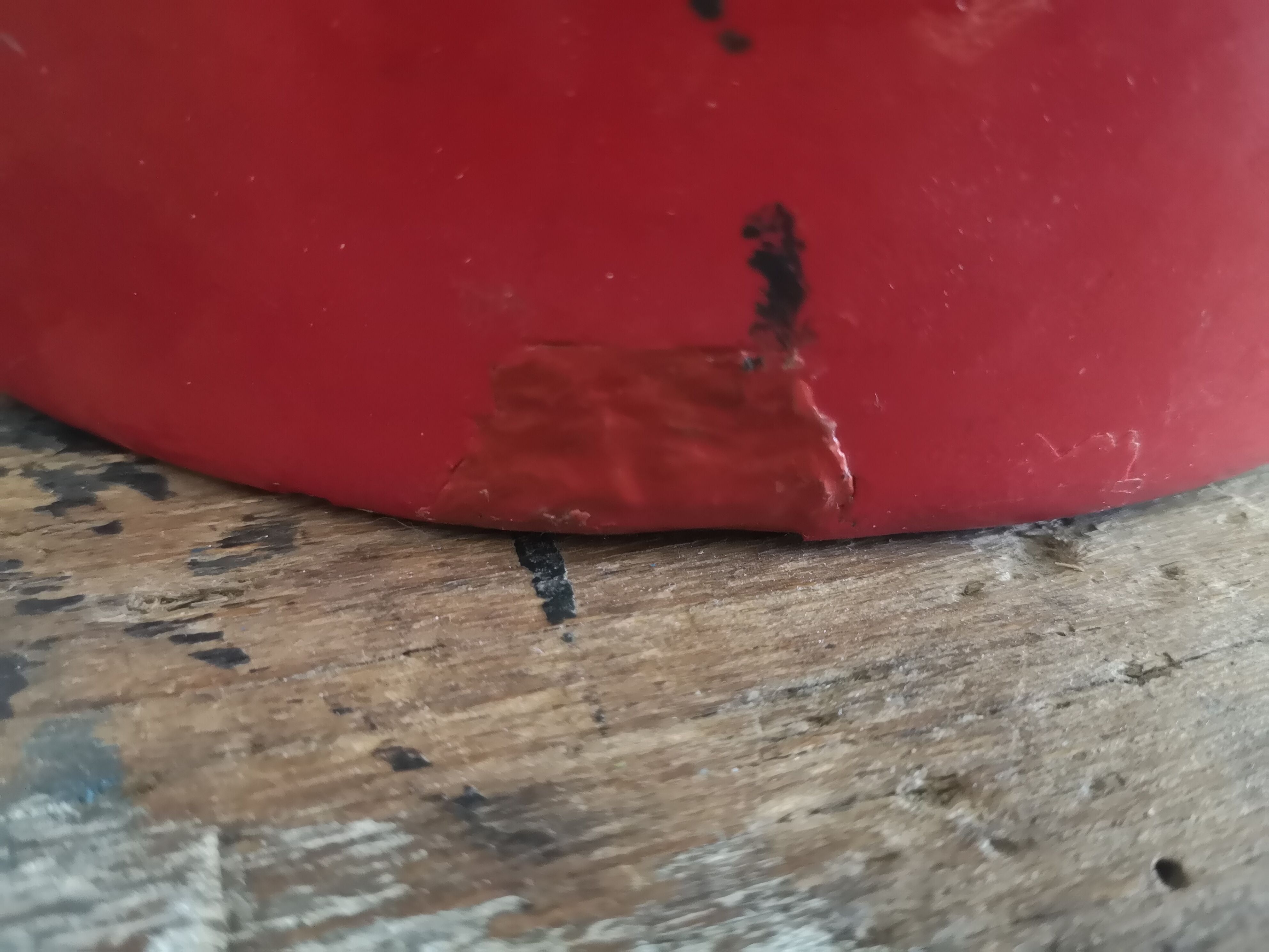 Red ceramic pitcher, Schramberg 1950