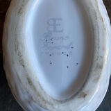 Vintage white ceramic fish sauce boat bruno evrard france