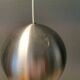 Lampe à suspension danoise originale en métal argenté, modèle "Ball" conçue par Benny Frandsen 1980