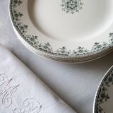 Six old flat plates "gagny" - iron earth