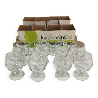 set of 12 Luminarc tasting glasses in their original box capacity: 10cl height 8cm