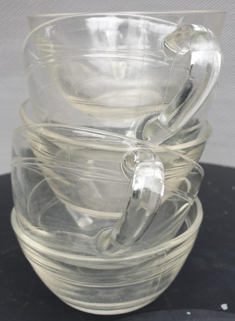 Set 11 cup vintage Duralex transparent glass