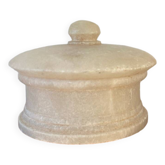 Vintage white alabaster box